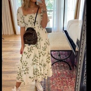 Abercrombie Floral Puff Sleeve Dress
